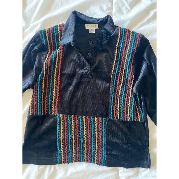 Black Orange Red Green button up shirt - Picture 2 of 6